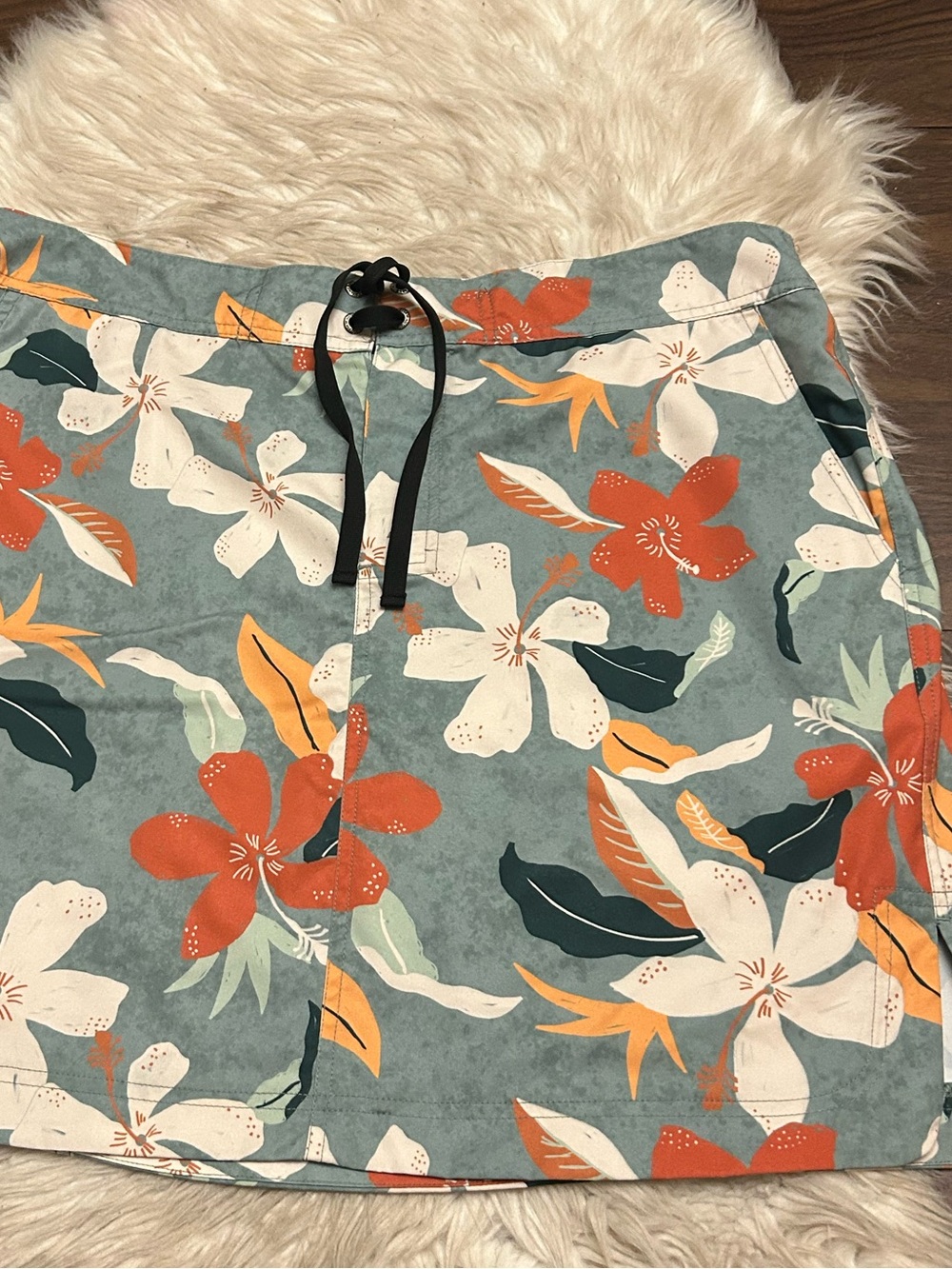 Ripskirt Hawaii Green Multi Floral Drawstring Midi Skirt - Picture 3 of 14